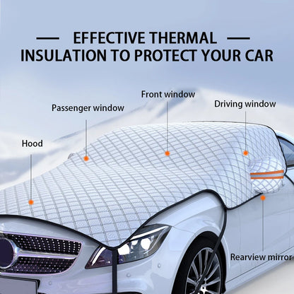 Upgraded Car Window Snow Cover Large Size Windshield Snow Shield with Hood Cover Universal for Sedan Suv Hatchback