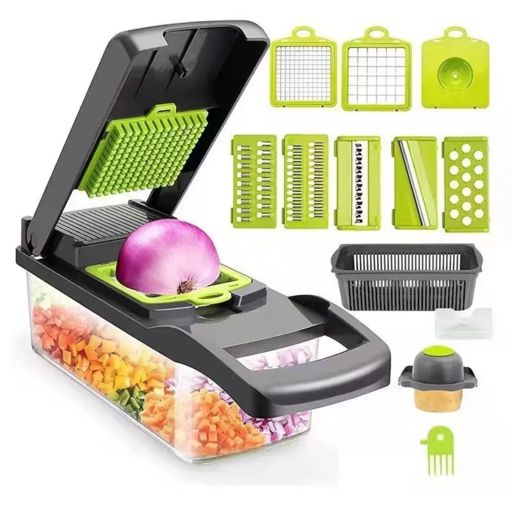 16/25 in 1 Multifunctional Vegetable Chopper Handle Food Grate Food Chopper Vegetable Slicer Dicer Cut Kitchen Items Cocina Tool