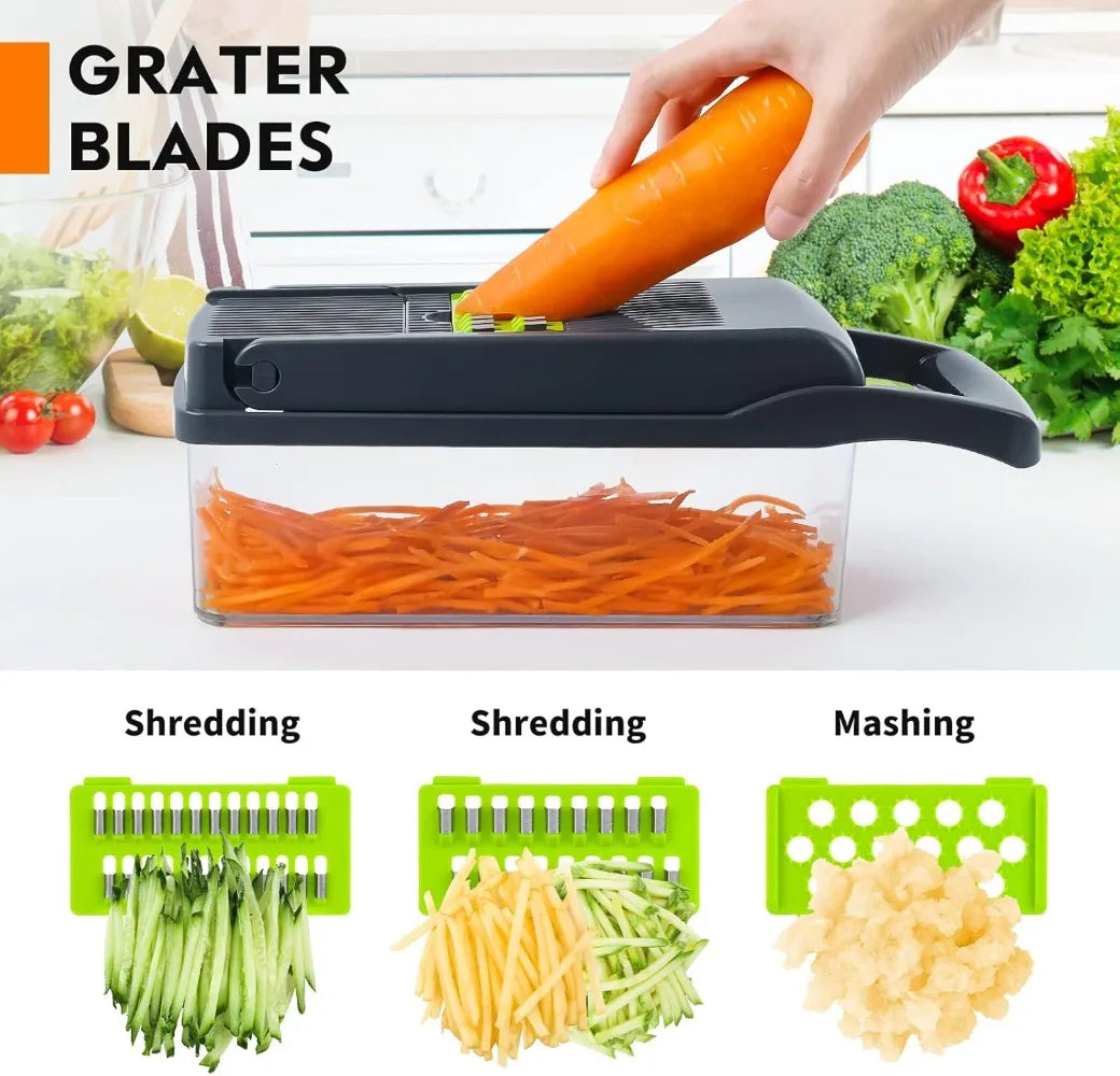 16/25 in 1 Multifunctional Vegetable Chopper Handle Food Grate Food Chopper Vegetable Slicer Dicer Cut Kitchen Items Cocina Tool