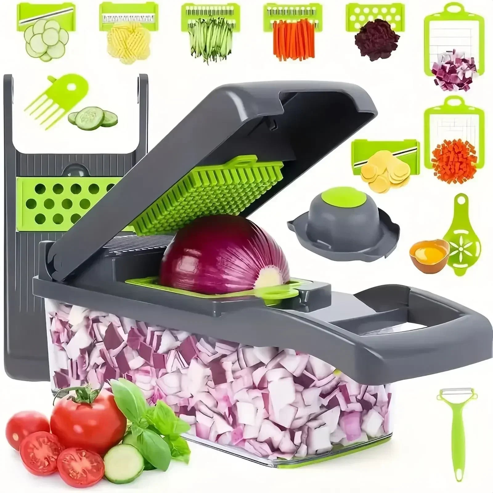 16/25 in 1 Multifunctional Vegetable Chopper Handle Food Grate Food Chopper Vegetable Slicer Dicer Cut Kitchen Items Cocina Tool