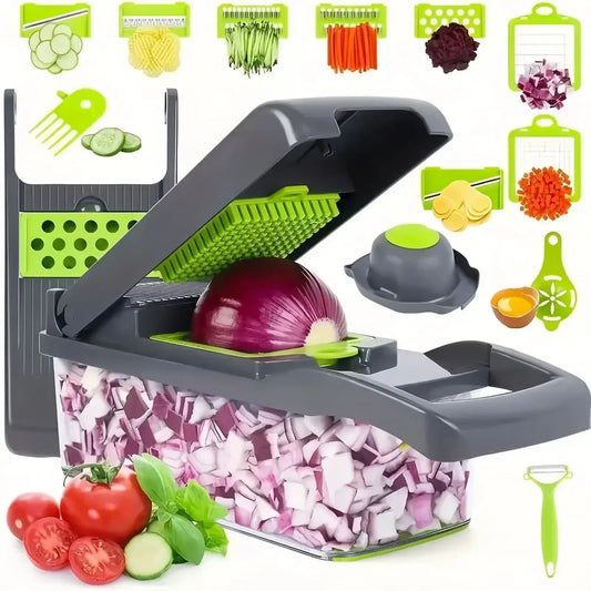 16/25 in 1 Multifunctional Vegetable Chopper Handle Food Grate Food Chopper Vegetable Slicer Dicer Cut Kitchen Items Cocina Tool