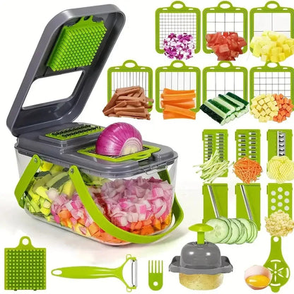 16/25 in 1 Multifunctional Vegetable Chopper Handle Food Grate Food Chopper Vegetable Slicer Dicer Cut Kitchen Items Cocina Tool