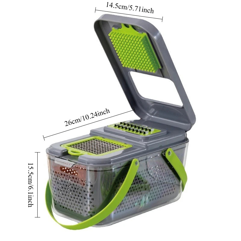 16/25 in 1 Multifunctional Vegetable Chopper Handle Food Grate Food Chopper Vegetable Slicer Dicer Cut Kitchen Items Cocina Tool