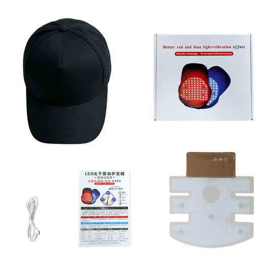 210 LED Red Light Therapy Cap Hair Growth Laser Cap 470Nm 630Nm Infrared Scalp Treatment Hat Hair and Scalp Treatments anti Hair