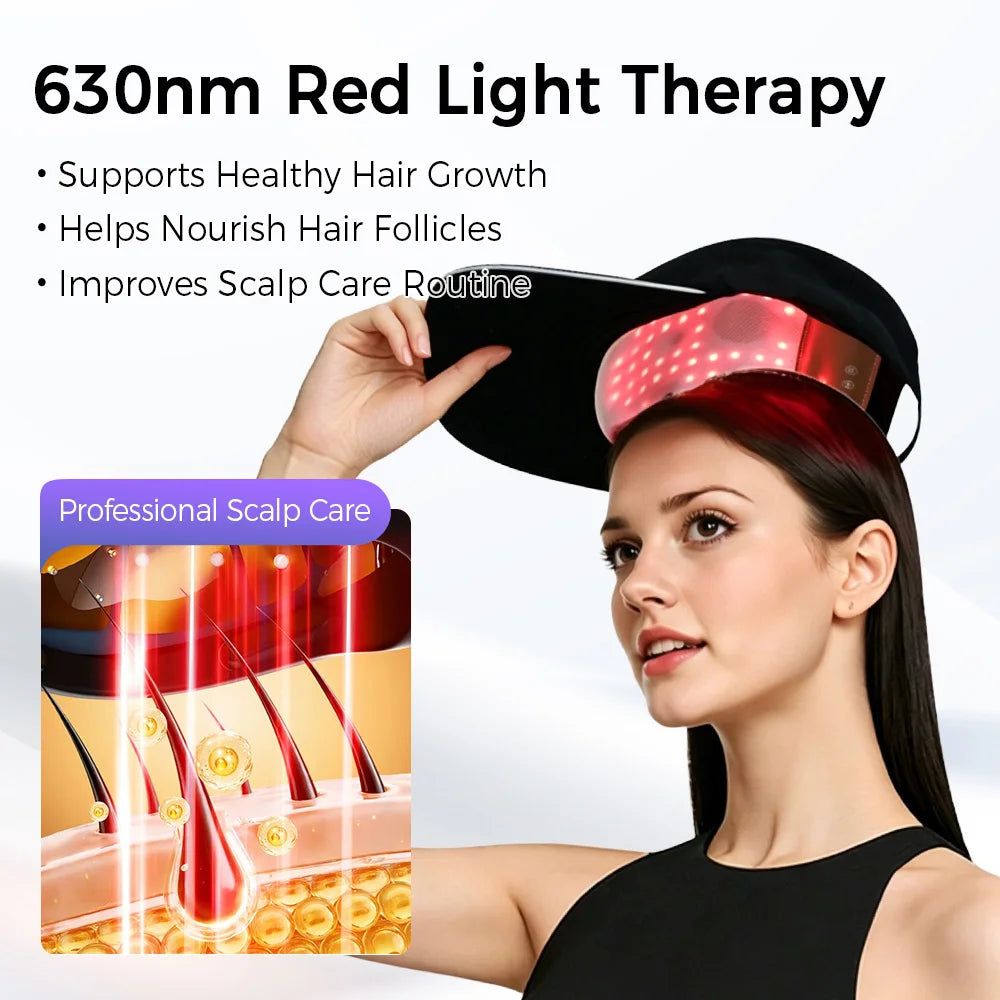 210 LED Red Light Therapy Cap Hair Growth Laser Cap 470Nm 630Nm Infrared Scalp Treatment Hat Hair and Scalp Treatments anti Hair